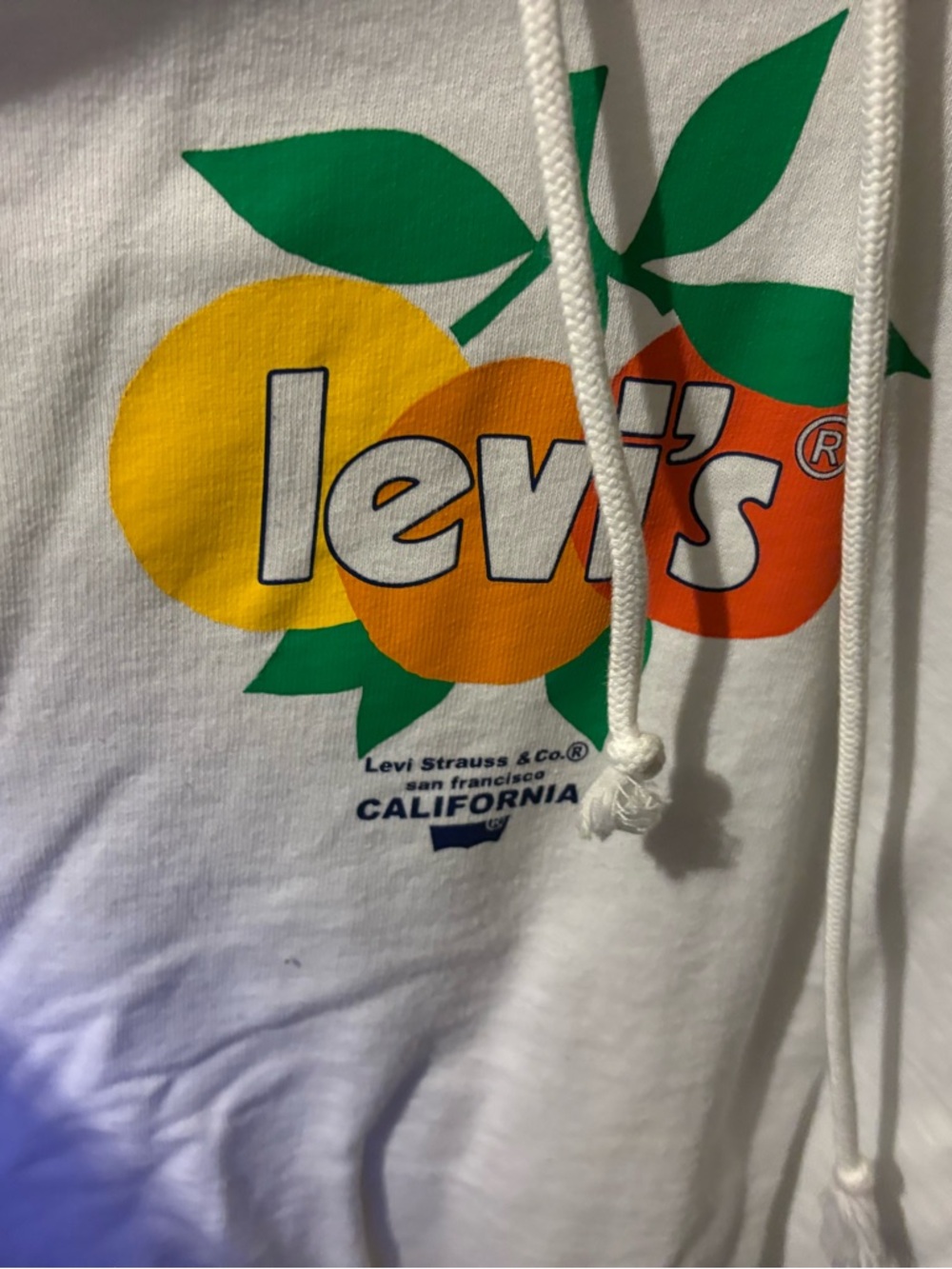 Levi's White Sweatshirt with Subtle Tag Detail